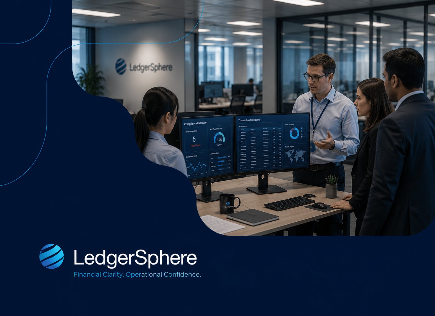 Abstract artwork for LedgerSphere