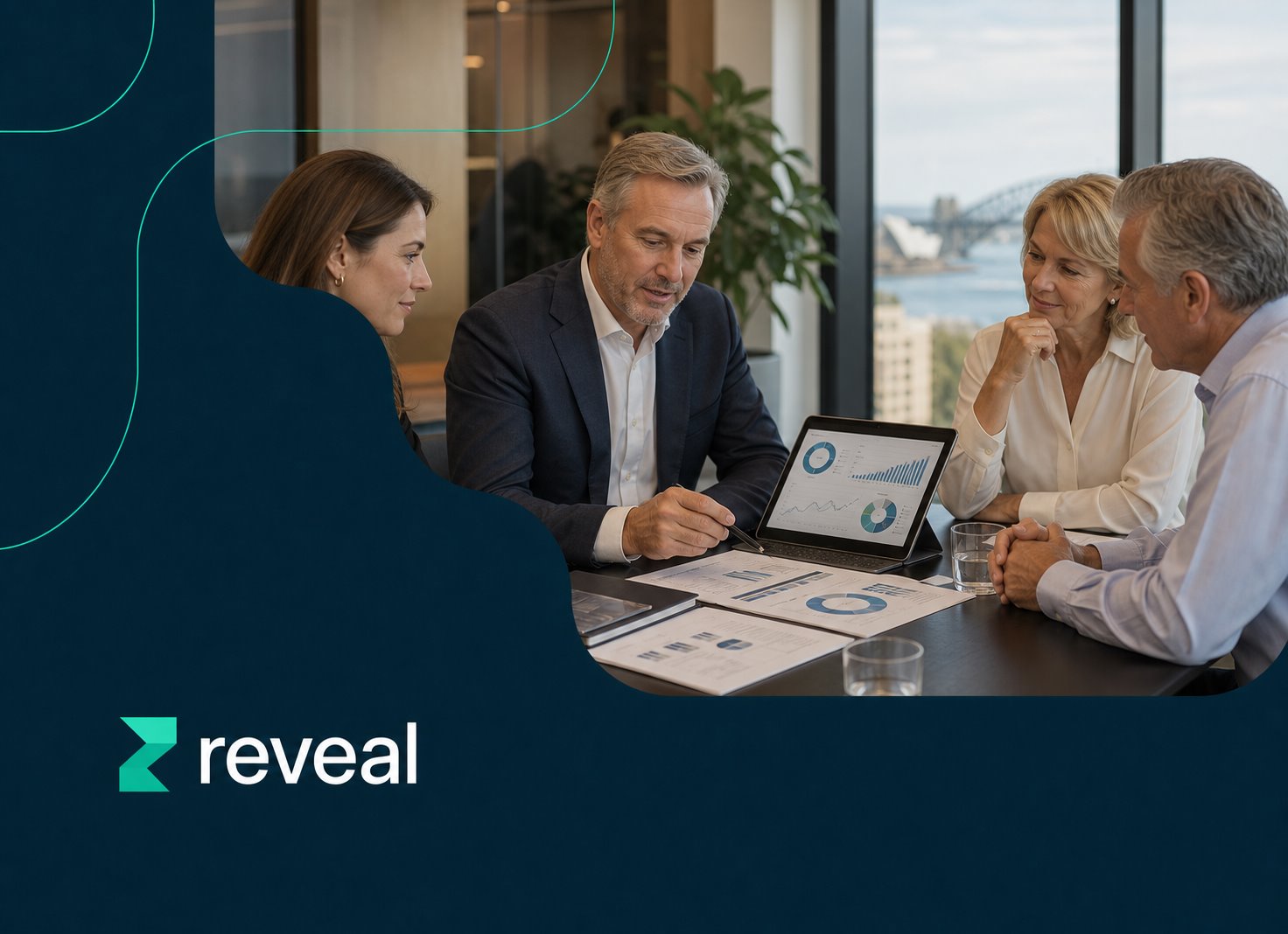Reveal wealth advisors meeting with clients